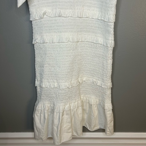 Altar’d State Iris Dress in White, Size Large, Sleeveless, Fitted, Ruffle - Picture 4 of 7